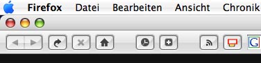 Firefox auf dem Mac mit dem GrApple-Theme