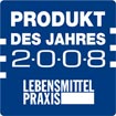 Etikett für das Produkt des Jahres 2008