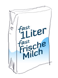 ein Tetrapak mit fast einem Liter Milch