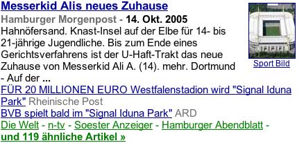 Schluckauf bei google-News